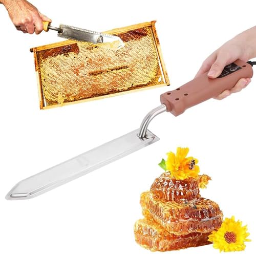 Electric Honey Cutter, Stainless Steel Uncapping Knife Beekeeping with 50 to 180℃ Temperature Control for Wax Honey Extractor Knife