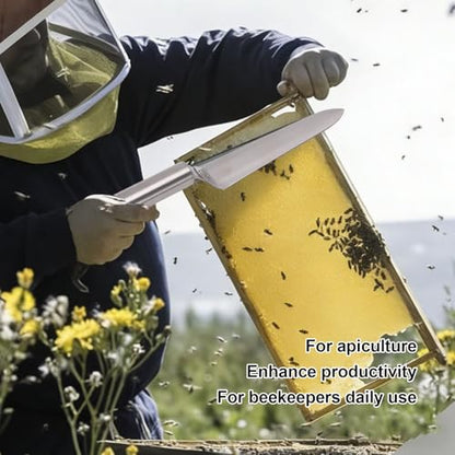 AYNEFY 2Pcs Honey Scraper, Stainless Steel Uncapping Knife Harvesting Equipment Beekeeping Bee Hand Tool for Professional Beekeeper