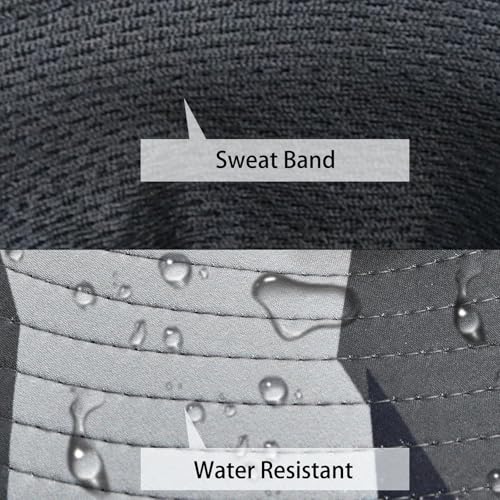 Sun Hats for Men Women Fishing Hat UPF 50+ Breathable Wide Brim Summer UV Protection Hat - color: Camo Dark Grey(with Face Cover & Neck Flap )