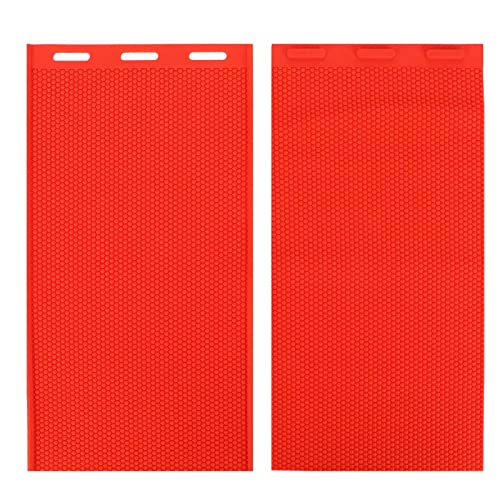 2Pcs Beeswax Sheet Mold, Natural Beeswax Sheet DIY Rubber Comb Foundation Press Mold Beekeeping Accessory Red