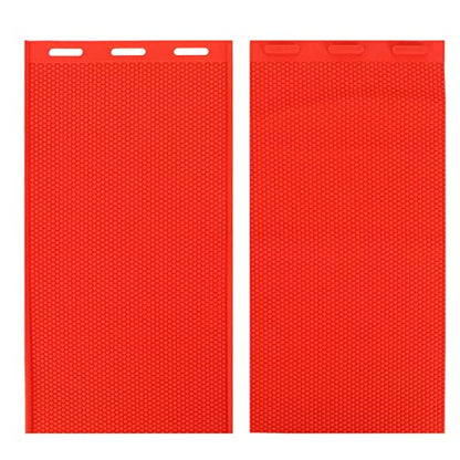 2Pcs Beeswax Sheet Mold, Natural Beeswax Sheet DIY Rubber Comb Foundation Press Mold Beekeeping Accessory Red