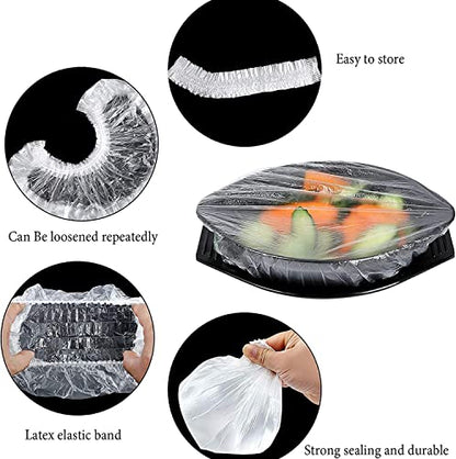 Fresh Keeping Bags,Reusable Elastic Food Storage Covers, Plastic Bowl Covers with Elastic Edging Stretch Plastic Wrap Bowl Covers (200Pcs) - color: 200Pcs