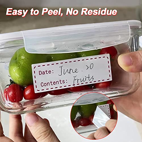 320pcs Removable Freezer Labels, 1 x 3 Inch Food Storage Stickers, Refrigerator Freezer Paper Label Easy Clean Leaves No Residue, Red - color: Red