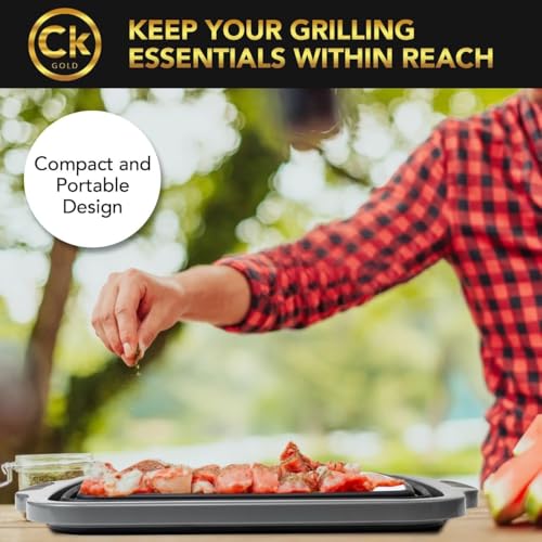 Collapsible BBQ Prep Tub - Includes Cutting Board, LOCKING Lid & Strong Drain Hole for Meal Prep & Marinating | BPA-Free, Food-Grade BBQ & Meat Prep Tubs, Best Grilling Gifts (Black, 8 L) - color: Black, size: 8 Liters