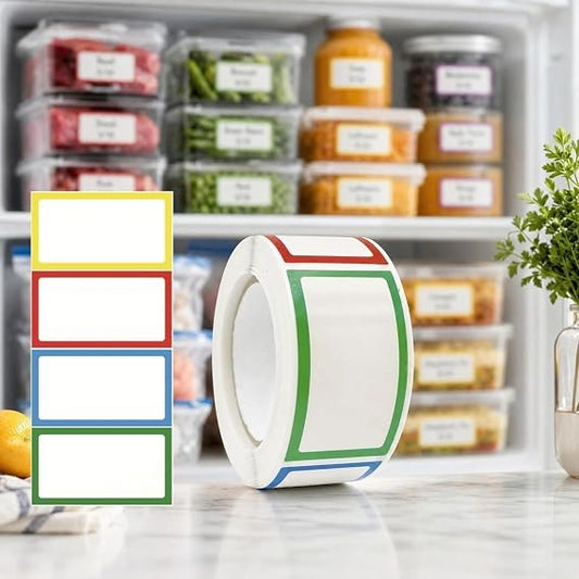 500 Removable Labels - No Residue, Reusable and Waterproof | Suitable for Food Storage Containers, Etc. (250pcs) - color: 250pcs