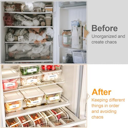 Joyberg 1120 PCS Removable Freezer Labels for Organizing, 1”x3” Frozen Food Labels Stickers, Tear-Resistant No Residue Blank Sticker Labels to Write On, Removable Labels for Food Containers - size: 1120 labels / 70 Sheets(1" x 3")