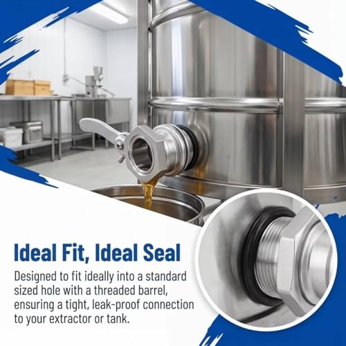 HERCHR Honey Gate, Honey Extractor Tap Stainless Steel Honey Bucket Tap Honey Valve Honey Gate Valve Beekeeping Equipment Tool Beekeeping Supplies