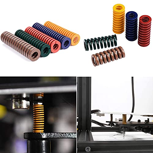 Heyiarbeit 20mm OD 10mm ID 25mm Long Spring Steel Spiral Stamping Light Load Compression Mould Die Spring for 3D Printer Blue 2Pcs - color: Blue, size: TL-20-10-25