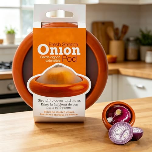 Reusable Food Storage Covers for Fruits and Vegetables Stretch Fresh Keeping Lids for Kitchen Refrigerator Use - color: Onion