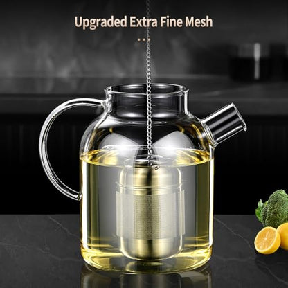2 Pack 316 Stainless Steel Tea Infuser for Loose Tea, Tea Infuser for Cooking, Extra Fine Mesh Tea Strainers, Tea Strainers for Loose Tea (2 Pack - Small) - size: Small