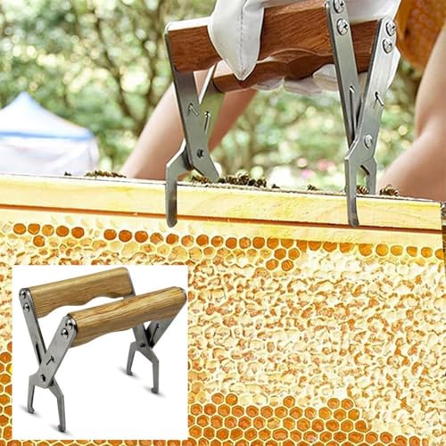 Beekeeping Frame Gripper, Frame Holder, FrameLifter Tool, New Upgrade Stainless Steel Beekeeping Equipment Bee Hive FrameGrip Tool
