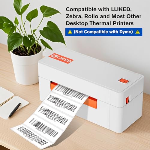 L LIKED 3" x 1" Thermal Labels, Blank Removable Labels with No Residue, Water and Oil Resistant, Use for Both Home and Office (1 Roll, 1400 Labels) - size: 1x3-1400