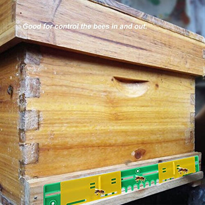 5 PCS Anti Eslide Door,Beekeeping Supplies Entrance Reducer Frame Beehive Mouse Guard Bee Guards bee Hives Gate Treated Treatment Entrance Apiculture Beehive Door Reducer Gate Beekeeping Box