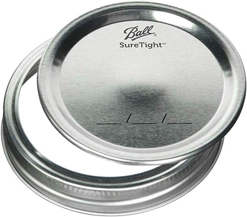 Ball Quart (32oz) Jar with Silver Lid, Wide Mouth, Set of 2