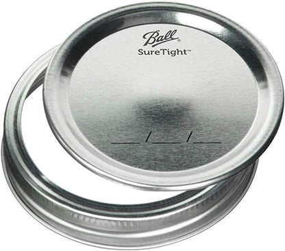 Ball Wide Mouth Half Gallon 64 Oz Jars with Lids and Bands, Set of 6 (2 Pack), WM), Clear - color: Half Gallon, size: 64 Ounce (Pack of 12)