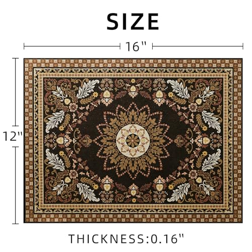 Dish Drying Mat Bohemian Absorbent Coffee Mat Rubber Backed Moroccan Soft Silicone Kitchen Dish Draining Mat for Kitchen Bathroom Coffee Bar (Moroccan, 12 x 16 Inches) - size: 16" x 12"