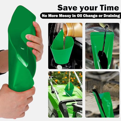 Professional-Grade Flexible Funnel for Draining Oil & Oil Change in Narrow and Awkward Places, Easy to Clean & Foldable Flex Funnels, for Lawnmowers, Motorcycles, Snowplows, Trucks, …