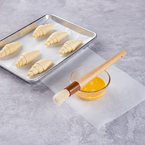 Restaurantware-Pastry Tek 1 Boar Bristles Pastry Brush, 11.8 Inches Buttering Tool – Hardwood Handle, Built-In Hanging Hole, Wood Basting Applicator, Sturdy Ferrule, For Glazing And Basting - size: 12"
