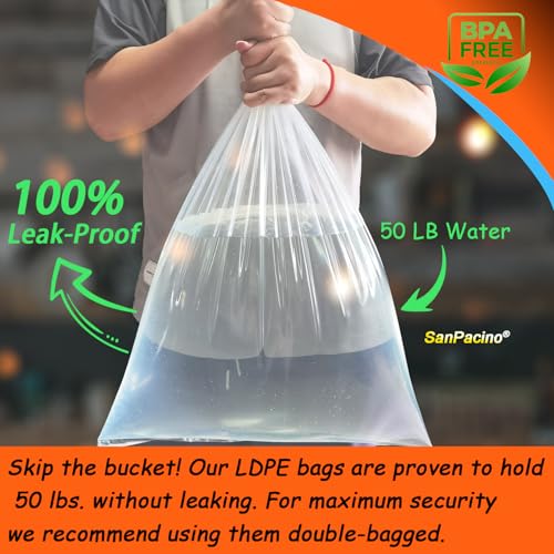 Brine Bag,12 Pack 4Mil 20"x30",Turkey Brine Bag with 50lb Wet Load Capacity,Brining Bags for Turkey Food Grade BPA Free,5 Gallon Bucket Liner Extra Heavy Duty Leak Proof