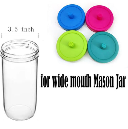 Mason Jar Fermentation lids waterless Airlock Fermenting for Pickle Fermenter Caps Wide Mouth Mason (4 Airlock) - style: 4 Airlock