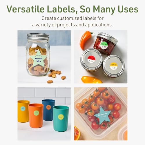 Avery Dissolvable Starburst Labels, Sure Feed Technology, 1", Matte White, Print-to-The-Edge, Laser/Inkjet Printable, 240 Labels Total - style: 240 labels