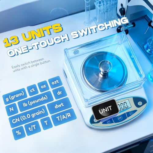 CGOLDENWALL High Precision Lab Scale Digital Analytical Electronic Balance Laboratory Precision Scale Jewelry Scales Kitchen Precision Weighing Electronic Scales 0.01g Calibrated (2000g, 0.01g) - size: 2000g