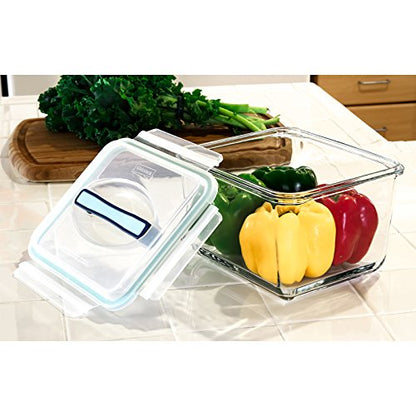 Glasslock 15-Cup Rectangle Handy Container,White - size: 15-Cup