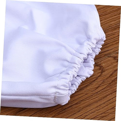 POPETPOP Hooded Beekeeping Suit for Full Body Protection Elasticized Cuffs Ankles XXL Size White