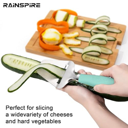 Rainspire Upgraded Non-Stick Cheese Slicers for Block Cheese Multi-Functional Cheese Cutter for Mozzarella, Cheddar, Gruyere Charcuterie Accessories Dishwasher Safe Kitchen Tools, Mint Green - color: Mint Green