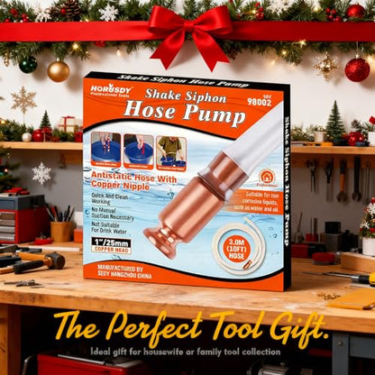 HORUSDY Diesel Mechanical Gas Siphon 10FT Multi-Purpose Super Easy Siphon Pump,3/4" Valve Virgin Grade Tubing Safe - size: 3/4" - 10FT
