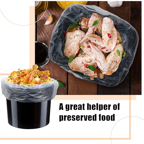 Teling 50 Pack 5 Gallon Bucket Liner Bags Clear Ice Bucket Liners Turkey Brine Disposable Marinating Container Bag for Storage Food, Leak Proof，20 x 28 Inches (4.7 Mil) - size: 4.7 Mil