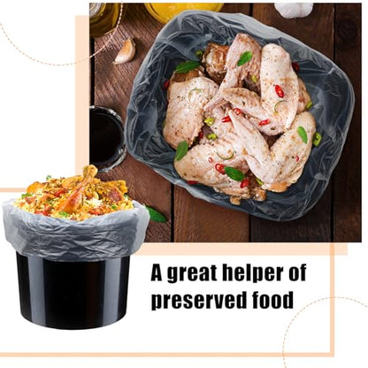 Teling 50 Pack 5 Gallon Bucket Liner Bags Clear Ice Bucket Liners Turkey Brine Disposable Marinating Container Bag for Storage Food, Leak Proof，20 x 28 Inches (4.7 Mil) - size: 4.7 Mil