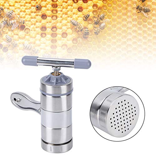 Honey Presser Manual Honey Extractor Stainless Steel Portable Honey Press Machine for Beekeeping Handheld Honey Squeezer with Beekeeping Supplies Beekeepers Essential Tool