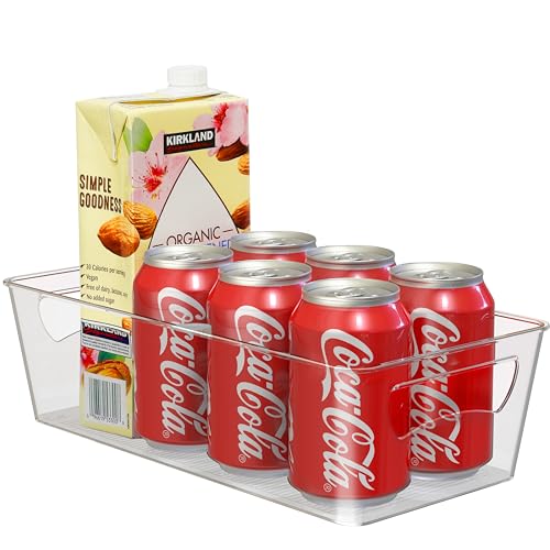 Simple Houseware Clear Fridge Organizer Bin Storage (12"x6"x3.4") - size: 1 Pack - 12 x 6 x 3.4