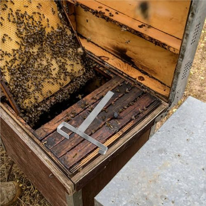 2Pcs Bee Frame Holder Stainless Steel Detachable Beekeeping Frame Support Stand Multifunctional Hive Tool for Easy Inspection