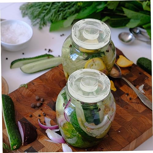 4pcs Fermentation Kit Mason Jar Lids Airtight Lids Glass Weights for Pickle Jars