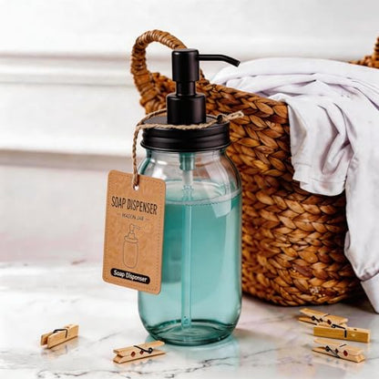 Amolliar Quart Size Mason Jar Liquid Soap Dispenser, 32OZ Glass Pump Bottle Rustproof Stainless Steel Pump Lid Lotion Dispenser, Regular Mouth Dish Soap Dispenser for Kitchen, Hand Soap, Bronze 1 Pack - color: Bronze, size: 1 Pack