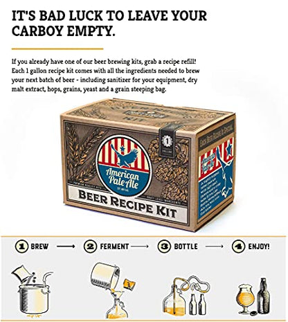 Craft A Brew Recipe Kit - American Pale Ale Refill - 1 Gallon - Ingredients for Home Brewing Beer - color: American Pale Ale