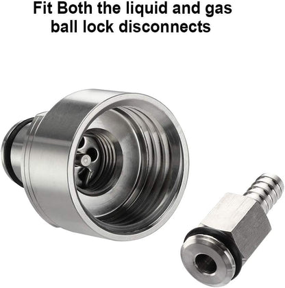 FERRODAY 5.1ft Ball Lock Gas Line Assembly W/SS Carbonation Cap 5/16 Red Long Tubing Gas Tubing Ball Lock Gas Disconnect Set Home Brewing Kit Ball Lock CO2 Gas Hose Assemble for Beer Home Brewing - size: 5ft Gas Line Assembly with Carbnation Cap