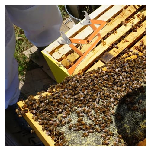 Beehive Frame Grip Stainless Steel Beekeeping Frame Grip Ergonomic Heavy Hive Frame Lifter Tool Honeycomb Holder Essential Apiculture Equipment