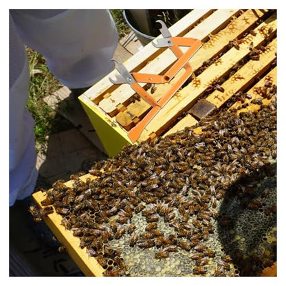 Beehive Frame Grip Stainless Steel Beekeeping Frame Grip Ergonomic Heavy Hive Frame Lifter Tool Honeycomb Holder Essential Apiculture Equipment