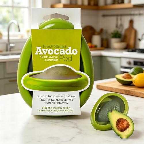 Reusable Food Storage Covers for Fruits and Vegetables Stretch Fresh Keeping Lids for Kitchen Refrigerator Use - color: Avocado