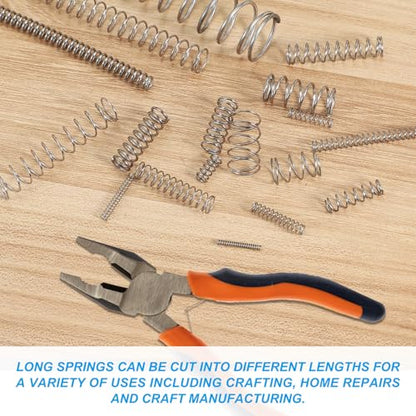 PATIKIL Compression Spring 1.2 mm Wire Dia x 10 mm OD x 305 mm L, 1 Pcs 304 Stainless Steel Mechanical Extension Small Springs Pen Springs Assortment Kit for Shop and Home Repairs - size: 10x1.2x305 mm