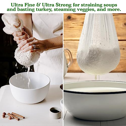 Regency Wraps 100% Cotton Ultra Fine Natural Cheese Cloth, 54 sq.ft 36" X36" 6 pcs, Chef Grade for Basting Turkey, Canning, Straining, Cheesemaking - size: 9 sq ft (Pack of 6)