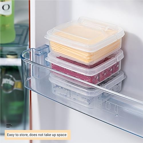 Food Storage Container Flip Cheese Storage Box Refrigerator Fruit Fresh-Keeping Box Butter Packing Box Storage Fresh-Keeping Box Kitchen Refrigerator Food Organizer - size: F
