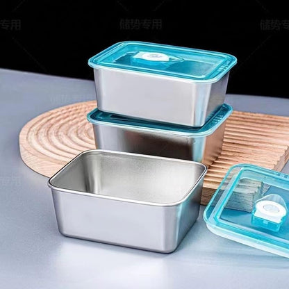 6pcs 304 Stainless Steel Food Containers with Lids, Stacking Snack Containers for Office and Home - color: silver