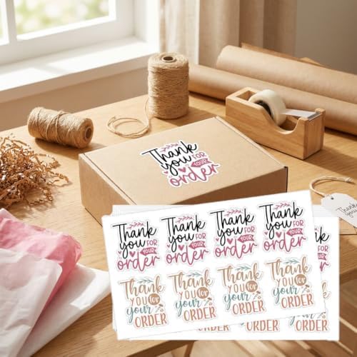120PCS Thank You Stickers, Thank You for Your Order Labels for Packaging Bags Boxes and Envelopes - color: 120pcs- Thank You for Your Order