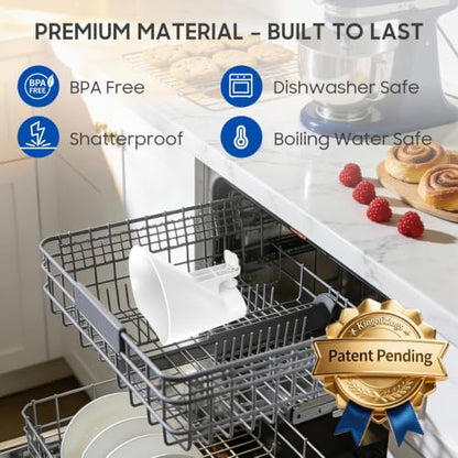Kingofkings Flour Funnel for Kitchen Aid Mixer Accessories and Attachments | Black Stand Mixer Wide Pouring Chute fits KitchenAid Bowls, Pizza & Cake Prep, Baking Gift & Kitchen Gadgets, Patent Pending - color: Black