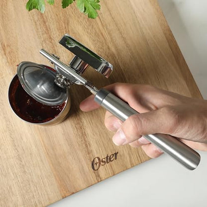 Oster Chadswyck 8” Can Opener, Stainless Steel Manual Can Opener with Soft Grip Handles, Smooth Edge Cutting, Dishwasher Safe - color: Chadswyck (8" Can Opener)