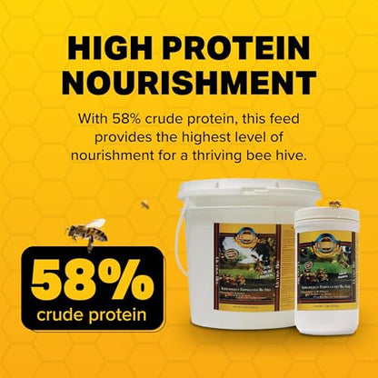 Mann Lake Ultra Bee Pollen Substitute, High-Protein Dry Feed for Healthy Bee Colonies to Support Brood Growth & Vitality, Nutrient-Rich with Vitamins and Amino Acids, No Animal by-Products, 1-Lb - size: 1 Pound (Pack of 1)